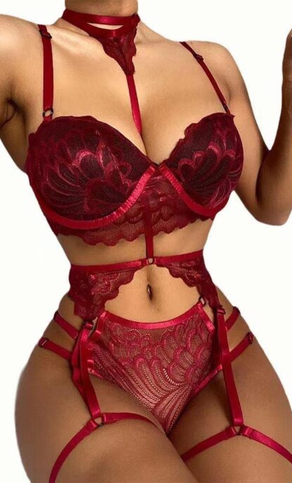 Αγοράστε Γαλλικά Ultra Thin Lingerie Set Sexy Mesh Transparent Bra Set  Γυναικεία Εσώρουχα Δαντέλα Summer Breathable Bralette Female Intimates