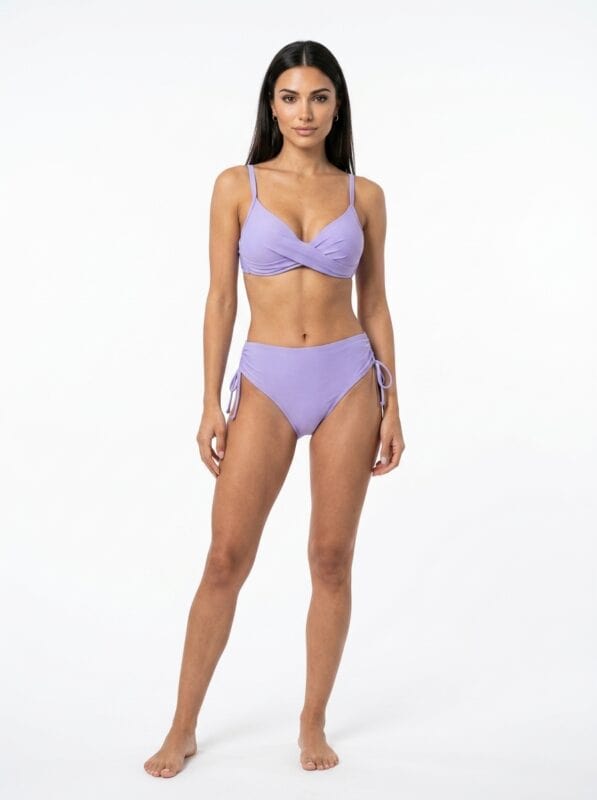 Γυναικείο μαγιό μπικίνι σε λιλά χρώμα - Chic Summer - Front View